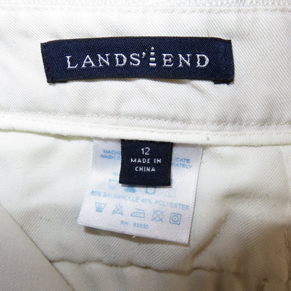 Lands’ End Straight Leg Khaki Women’s Pants Size 12 Waist 34 inches - Picture 2 of 6